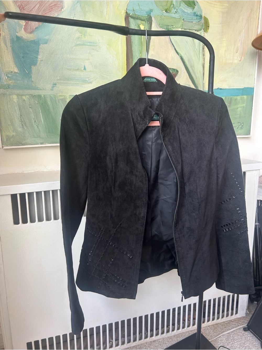 Black Leather + Suede Women's Jacket